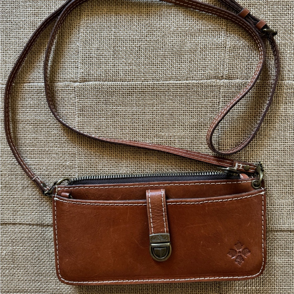 Patricia Nash Tan Leather Crossbody Bag